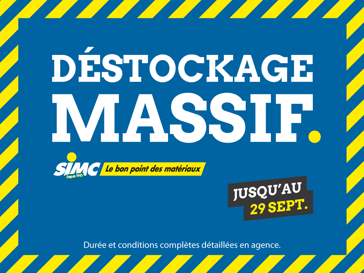 Destockage chez Matériaux SIMC Ollioules