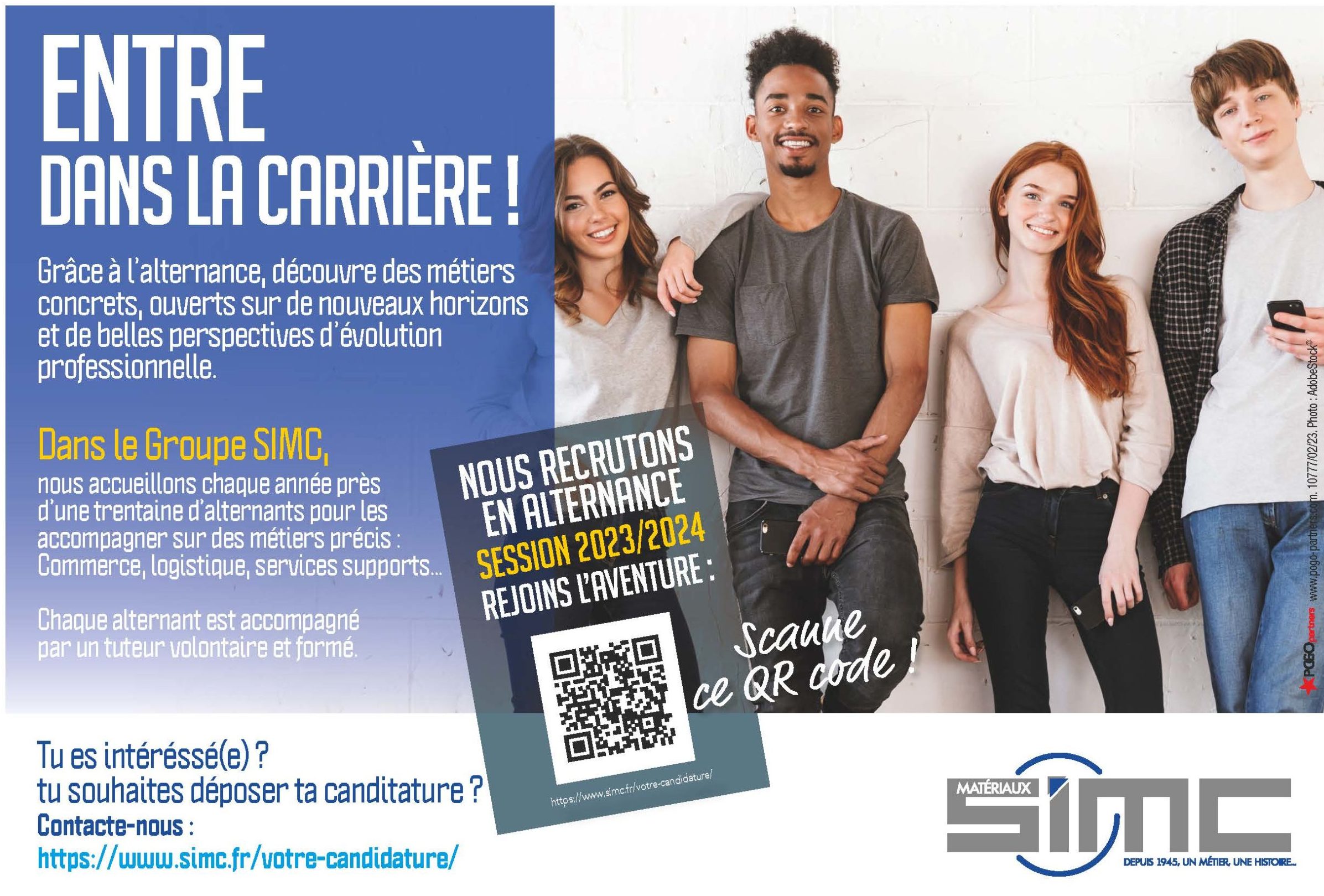 Recrutement alternance : Nouvelle campagne CQP chez SIMC !